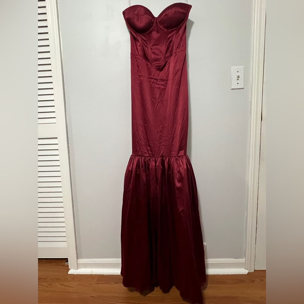 Fashion Nova Satin Maxi Dress